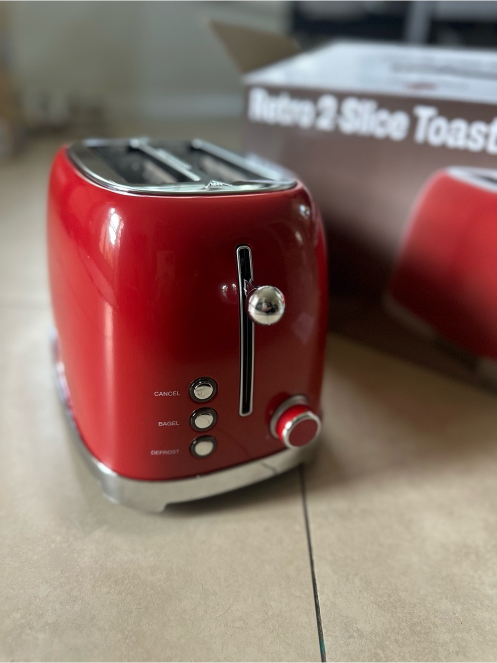 Retro 2-Slice Toaster - Red
